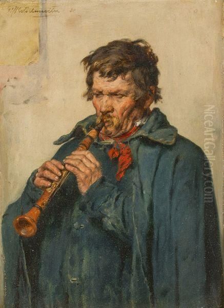 Le Joueur De Fifre Oil Painting by G.Hugo Kotschenreiter