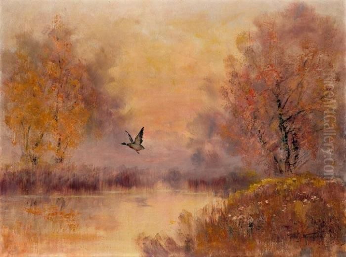 Oszi Erdo Oil Painting by Laszlo Kezdi Kovacs