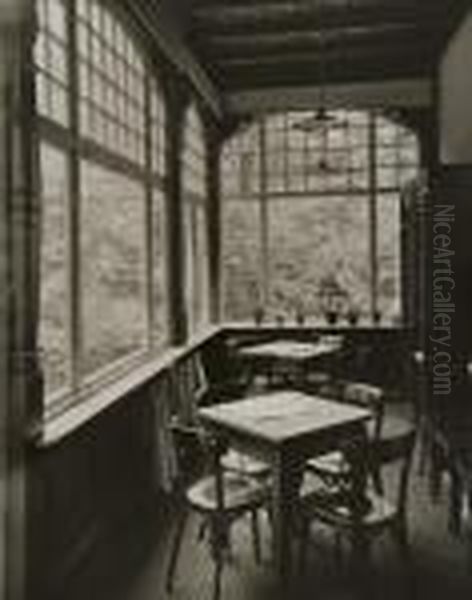 Untitled (porch) Oil Painting by August Kreyenkamp