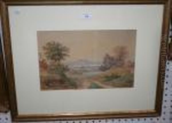 Continental Landscape Oil Painting by Josef Nikolaus Kriehuber