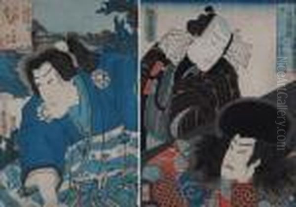 Untitled Oil Painting by Gototei Kunisada