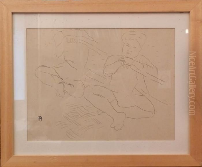 Deux Hommes Assis Oil Painting by Jean Launois