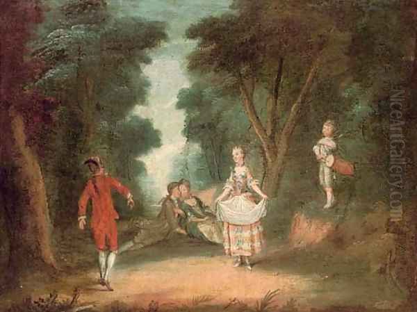A fete champetre Oil Painting by Jean-Antoine Watteau