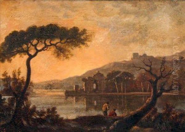 Italianate Landscape Oil Painting by Claude Lorrain (Claude Gellee)