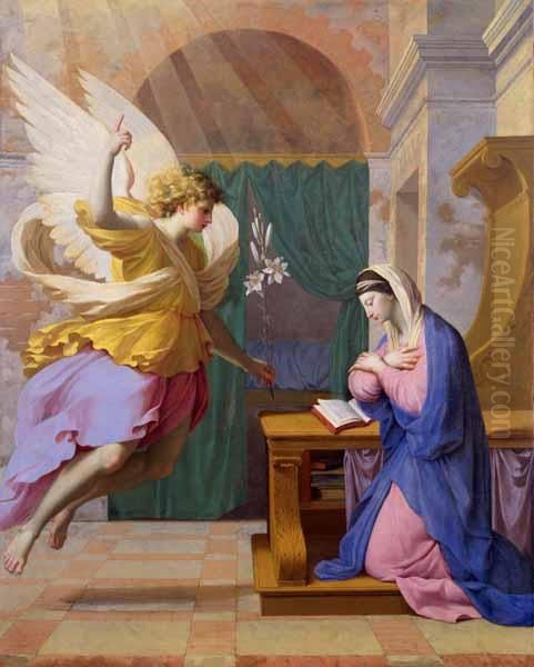 The Annunciation Oil Painting by Eustache Le Sueur