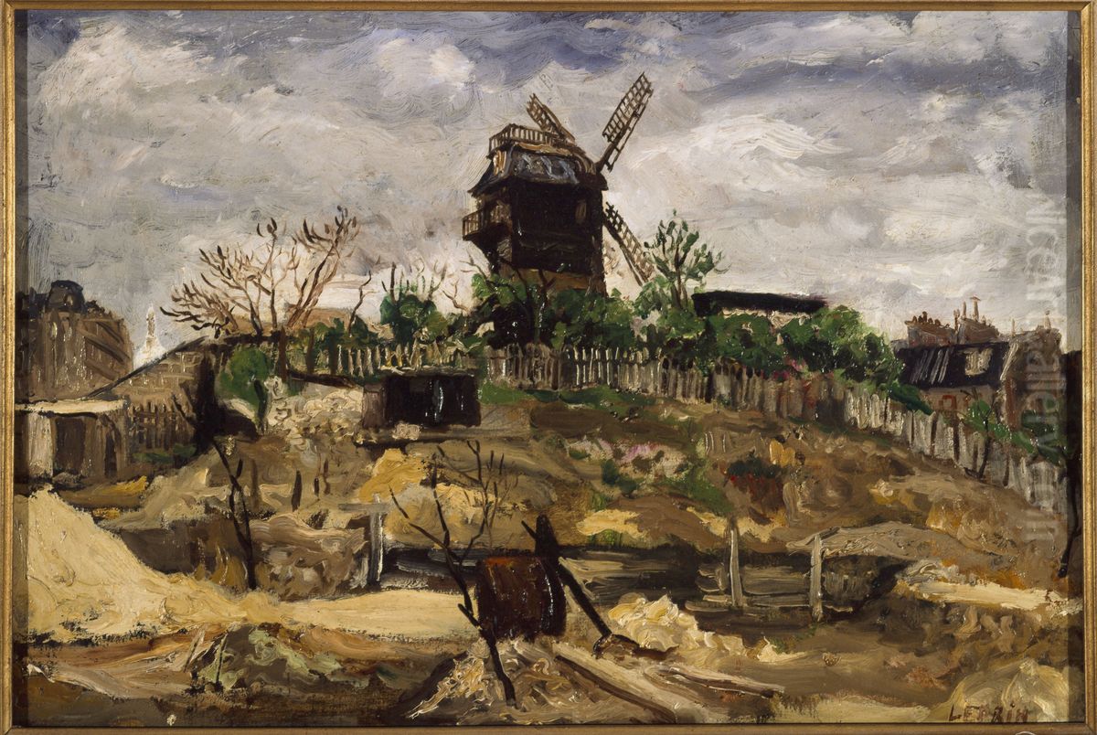 Le Moulin De La Galette Oil Painting by Marcel Leprin