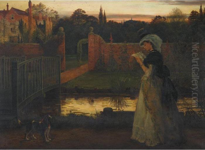 Clarissa Oil Painting by George Dunlop, R.A., Leslie