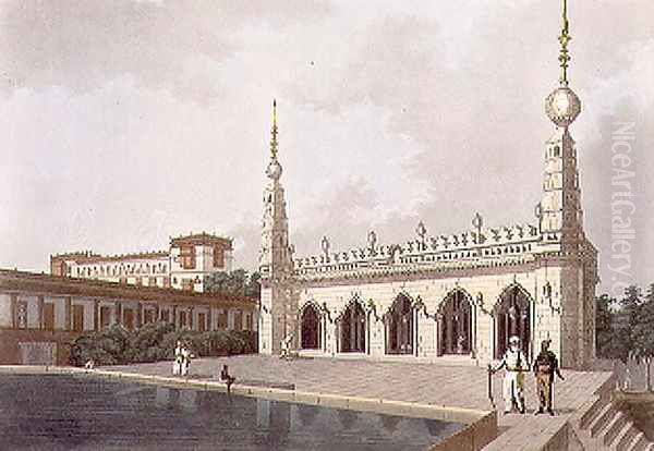 The Palace of the Late Nabob of Arcot, Madras, plate 5 from 'Twenty Four Views in Hindostan', engraved by Joseph Constantine Stadler (fl.1780-1812) pub. by Edward Orme (1774-c.1820) 1803 Oil Painting by Colonel Francis Swain Ward