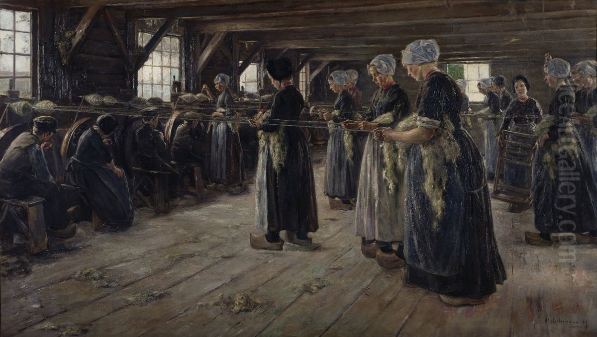 Flachsscheuer In Laren Oil Painting by Max Liebermann