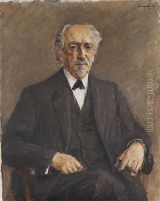 Bildnis Geheimrat Prof. Dr. Benno Erdmann Oil Painting by Max Liebermann