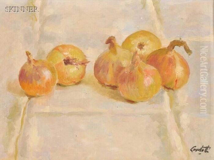 Onions Oil Painting by Edward Barnard Lintott
