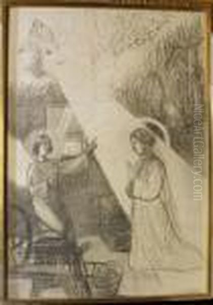 La Anunciacion Oil Painting by Joan Llimona y Bruguera