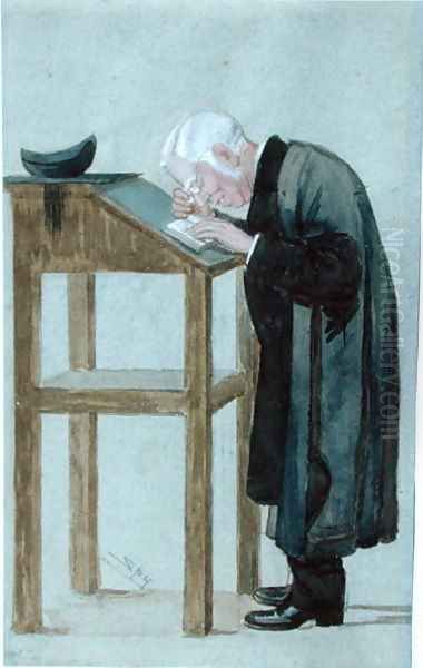 Caricature of an Oxford Don Oil Painting by Leslie Mathew Ward