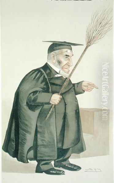 James Leigh Joynes (1853-93), illustration from Men of the Day, published in Punch magazine, 1887 Oil Painting by Leslie Mathew Ward