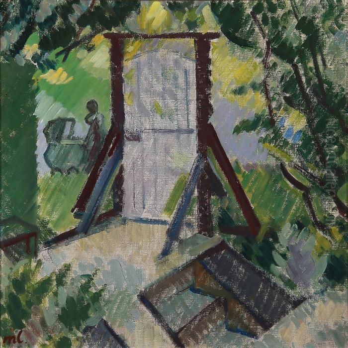 Bro-laagen. Sommer Oil Painting by Mogens Lorentzen