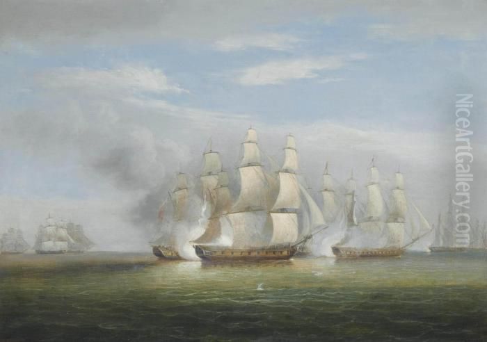H.m.s. 
Arethusa Oil Painting by Thomas Luny