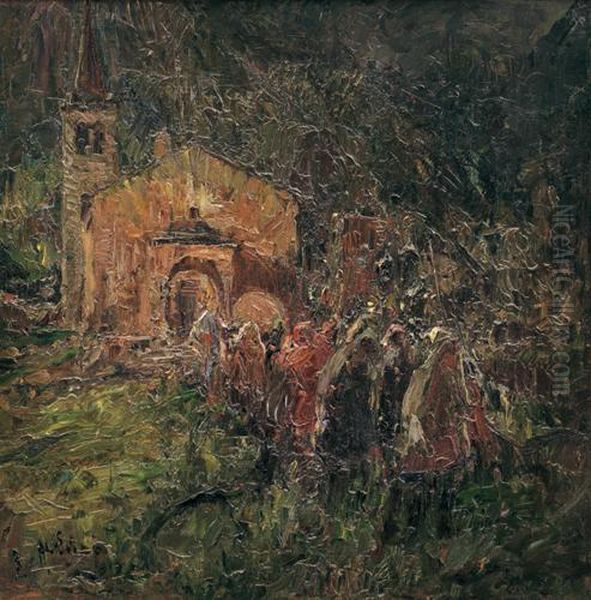 Processione Oil Painting by Alessandro Lupo