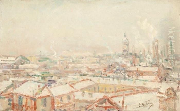 paysage D'hiver Oil Painting by Gustave Madelain