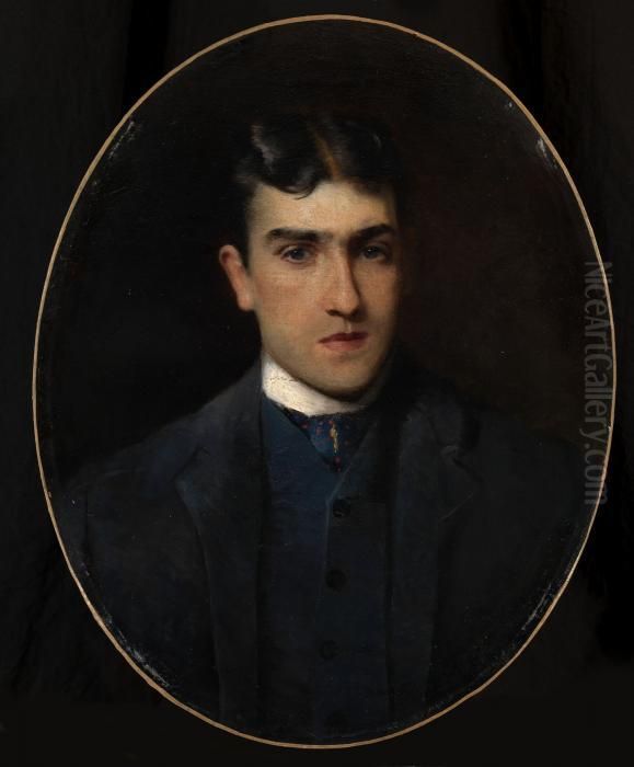 Portrait Of Lucien Guitry Oil Painting by Konstantin Egorovich Makovsky