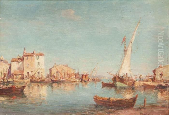 Les Martigues Oil Painting by Charles Malfroy