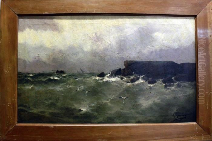 Marina Oil Painting by Ricardo Manzanet