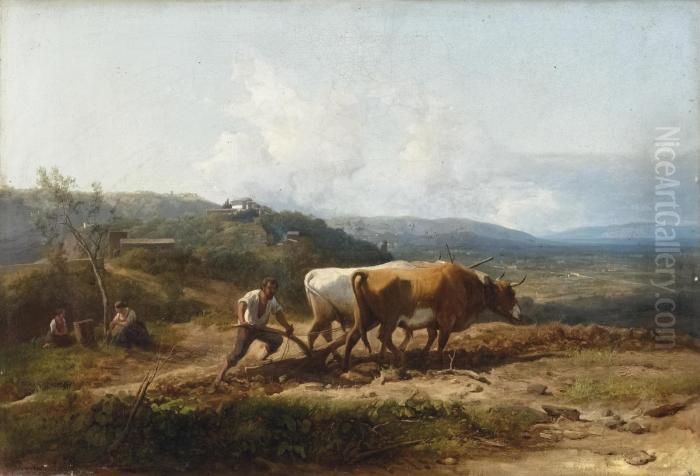 L'aratura Oil Painting by Andreas Marko