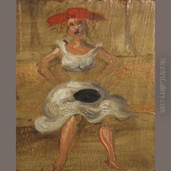 Seated Woman In Subway Oil Painting by Reginald Marsh