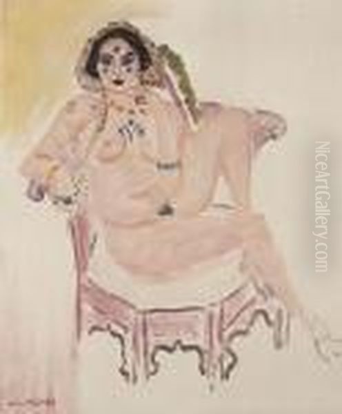 Nu (odalisque Rose Au Fauteuil) Oil Painting by Henri Matisse