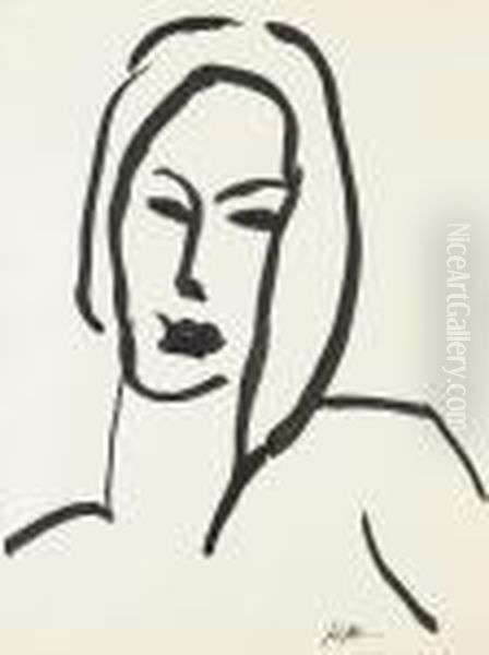 Tete De Femme Oil Painting by Henri Matisse