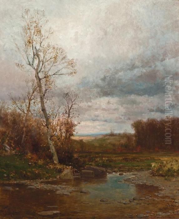 Rocky Stream In Autumn Oil Painting by Jervis McEntee