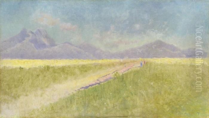 Tatranska Krajina Na Jar Oil Painting by Ladislav Mednyanszky