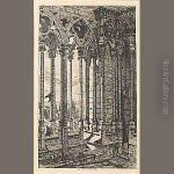 Le Galerie De Notre-dame Oil Painting by Charles Meryon