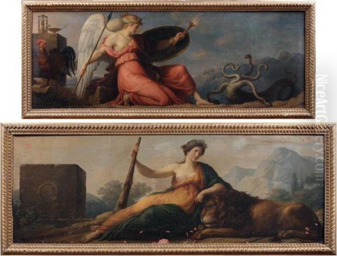 Allegorie De La Guerre Oil Painting by Charles Meynier