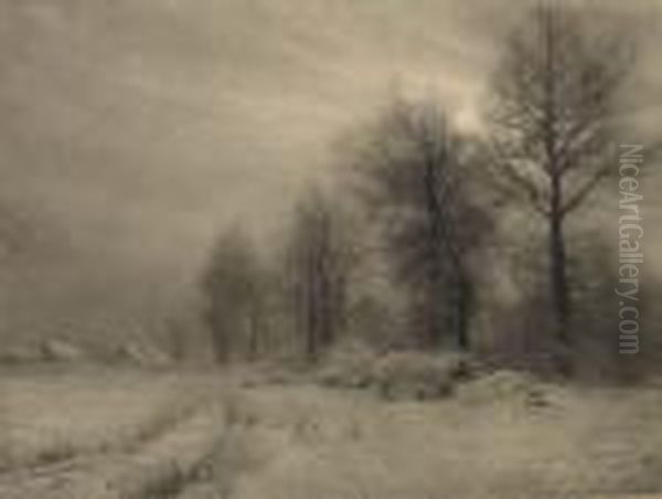 Les Chenes, Gilly, 
Belgium Oil Painting by Leonard Misonne