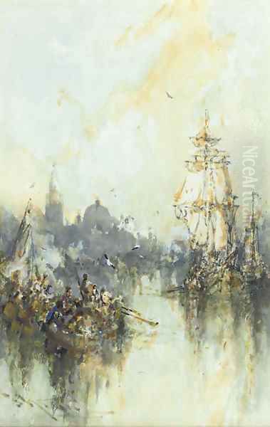 Venice 3 Oil Painting by Frank Wasley