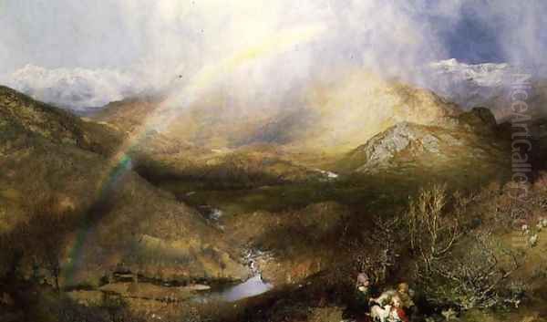 The Rainbow, 1862 Oil Painting by Henry Clarence Whaite
