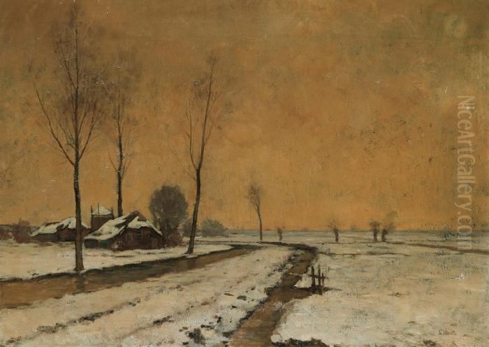 Vinterlandskap Med Gard Oil Painting by Ludwig Munthe