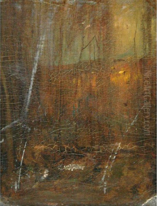 New Jersey Woodland Oil Painting by John Francis Murphy