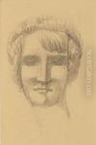 Untitled (female Head) Oil Painting by Elie Nadelman