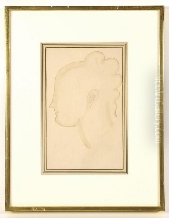 Profile Of A Woman Oil Painting by Elie Nadelman