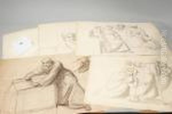 Etudes De Personnages Oil Painting by Francois-Joseph Navez