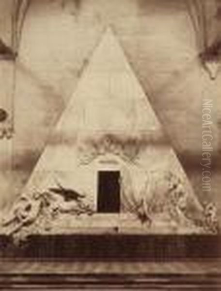 Piazzeta With A Gondola, Venice 
And Interior Of The Nave Of Santa Maria Gloriosa Dei Frari: Oil Painting by Carlo Naya