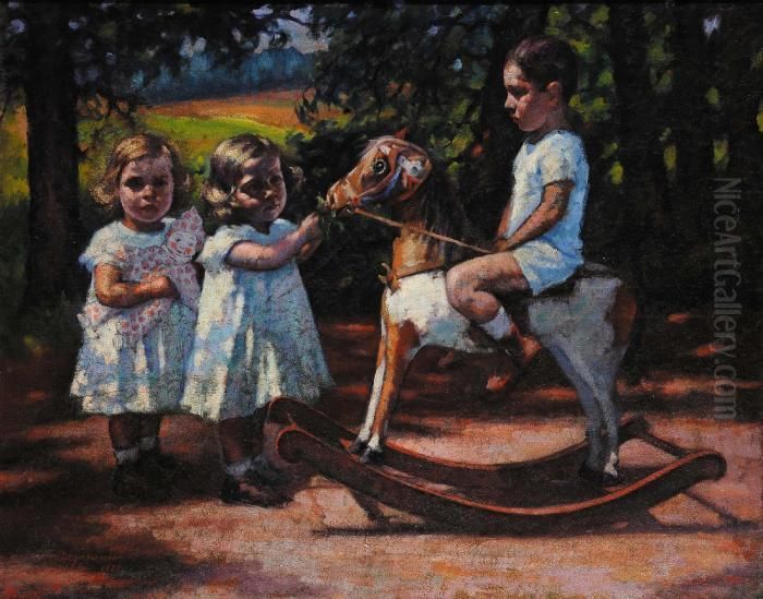 Gioco Di Bambini Oil Painting by Grigore Negosanu