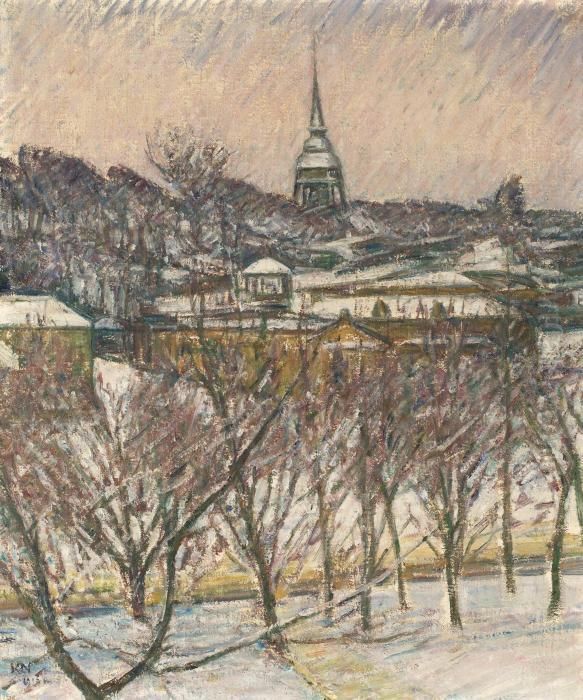 Motiv Fran Djurgardsslatten, Gravader Oil Painting by Karl Nordstrom