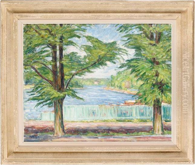 Brunnsviken, Stockholm Oil Painting by Karl Nordstrom