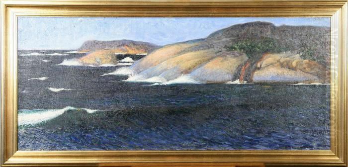 Branningar Mot Klippor Oil Painting by Karl Nordstrom