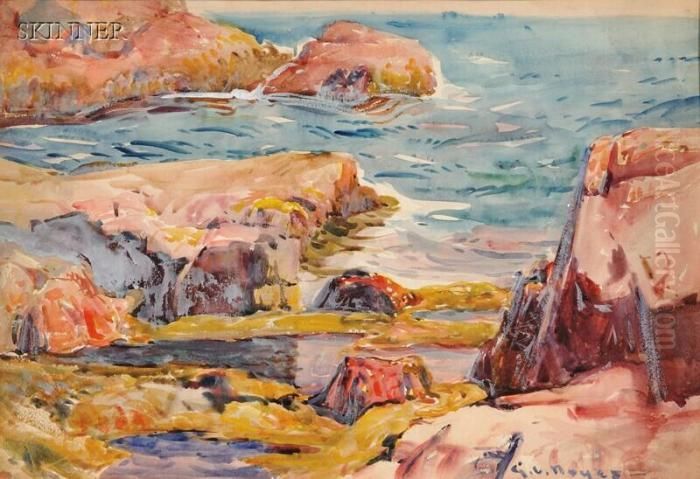 Bass Rocks Oil Painting by George Loftus Noyes