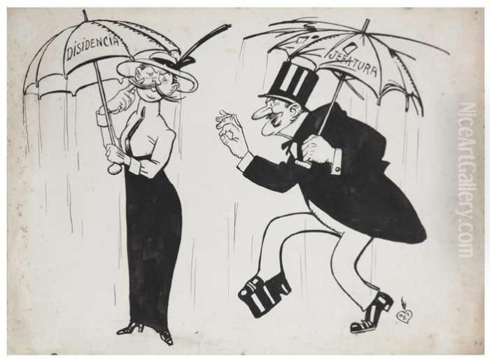 Vineta Comica Oil Painting by Gaieta Cornet Palau