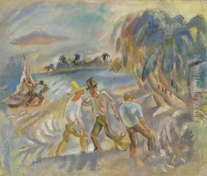 Les Brigands (recto) Oil Painting by Jules Pascin