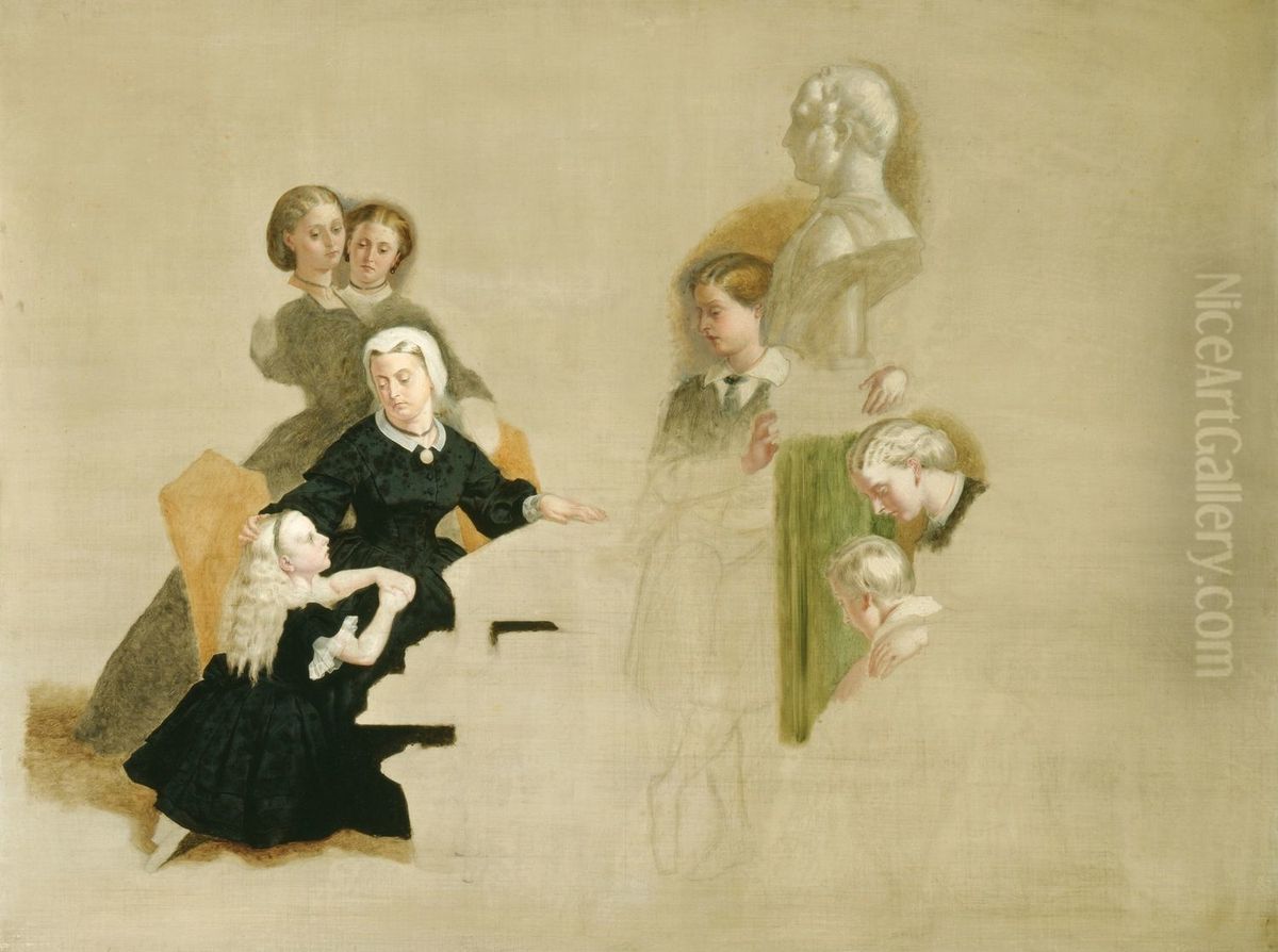 In Memoriam Oil Painting by Joseph Noel Paton